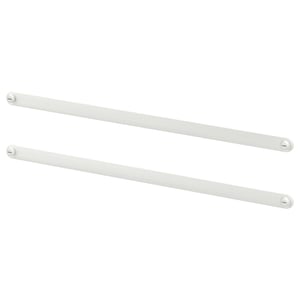 Dues barres metàl·liques blanques amb extrems arrodonits es troben paral·. S'utilitza per organitzar. Fabricat en acer recobert de pols epoxi/polièster.
