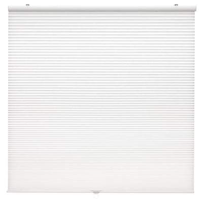 Persiana cel·lular blanca, HOPPVALS, ofereix privacitat i control de la llum, fabricada en polièster i alumini.
