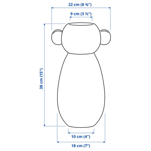 Il·lustració amb mesures del producte: IKEA PS 2026.