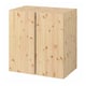 Opció: Armari de fusta clara IVAR. Forma natural, rectangular amb disseny quadrat.