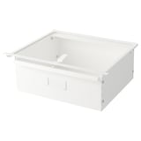 Calaix IVAR blanc, disseny minimalista, acer, perfecte per a l'emmagatzematge.