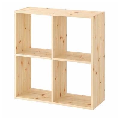 Prestatgeria de fusta de pi IVAR, color natural, forma rectangular, disseny minimalista