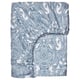 JÄTTEVALLMO Llençol ajustable, blanc/blau, 160x200 cm