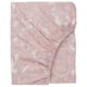 JÄTTEVALLMO Llençol ajustable, blanc/rosa, 160x200 cm