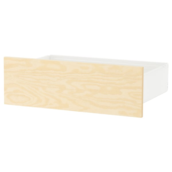 Calaix KALBÅDEN, fusta natural, rectangular, disseny senzill.
