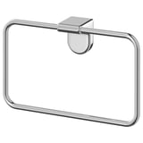 Anell de tovallola cromat KALKGRUND: quadrat, modern, zinc i acer inoxidable.