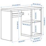 Il·lustració amb mesures del producte: KALLAX.