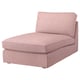 Chaise KIVIK, rosa clar, teixit suau, corbat, disseny acollidor.