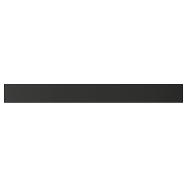 Frontal de calaix KNIVSHULT negre, disseny elegant sense tirador, rectangular, de plàstic i tauler de partícules.