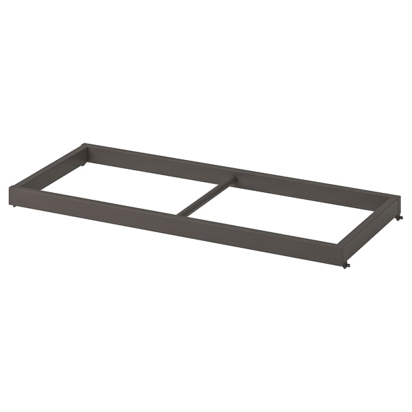 Barana KOMPLEMENT, gris fosc, metall, rectangular, disseny minimalista.