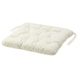 Coixí Kuddrna, blanc, rectangular amb llaços, funda de polièster, farciment d'escuma.