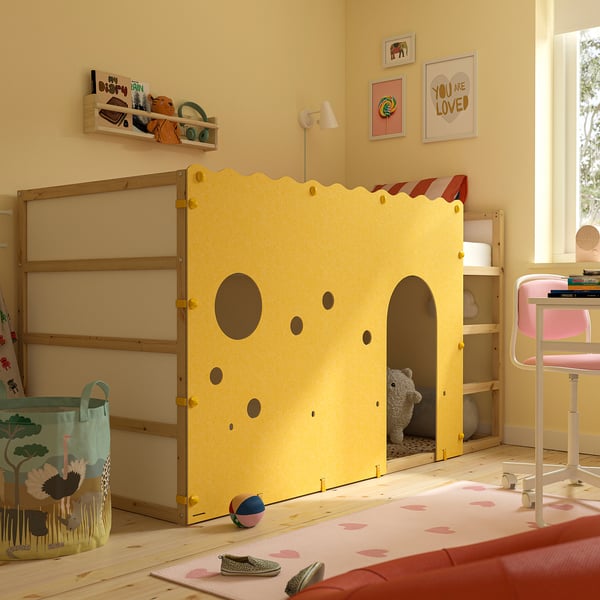 KURA Accessori per al llit, groc/gris