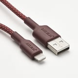 Cable de càrrega durador amb connector flexible i tèxtils teixits.