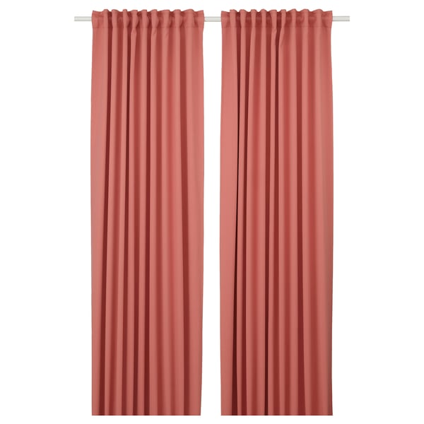 Parell de cortines MAJGULL rosa penjants, 100% polièster reciclat.