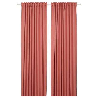 Parell de cortines MAJGULL rosa penjants, 100% polièster reciclat.