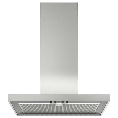Campana de cuina moderna d'acer inoxidable; Disseny rectangular elegant amb il·luminació LED.