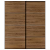 MEHAMN 2 portes corredisses, negre/de dues cares noguera, 200x236 cm