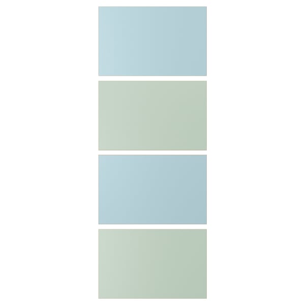 MEHAMN: panells blau-verd clar; Disseny pastel de dos tons, rectangular, pla.