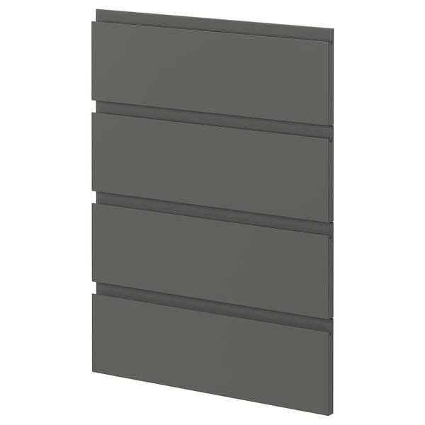 Calaixos de cuina METOD gris fosc, disseny elegant amb tiradors integrats.