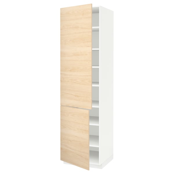 Moble de cuina METOD, blanc amb portes de freixe.