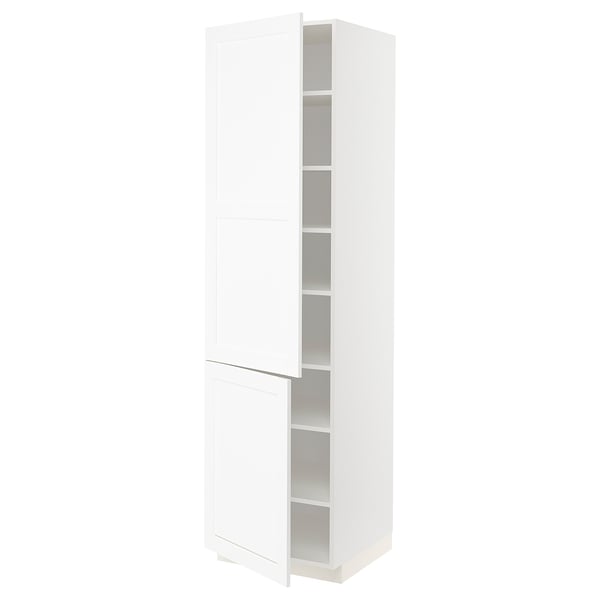 Armari de cuina METOD blanc amb múltiples prestatges, disseny elegant.