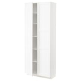 Armari de cuina blanc METOD, disseny modern, dues portes, prestatges regulables.
