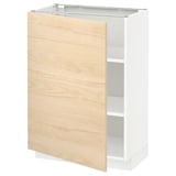 Moble de cuina METOD amb porta de freixe clar oberta, marc blanc.