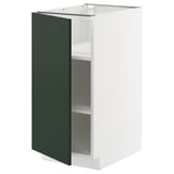 Armari de cuina METOD blanc amb porta verda, disseny modern.