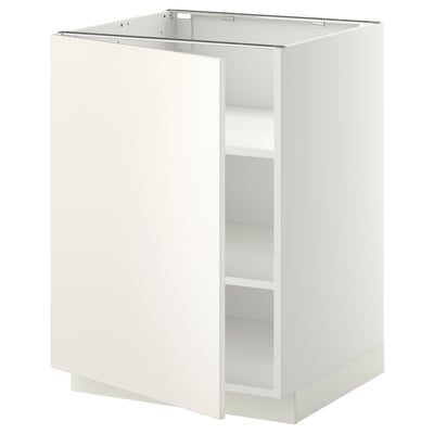 Armari de cuina blanc METOD. Forma quadrada, pintura llisa, amb prestatge regulable.
