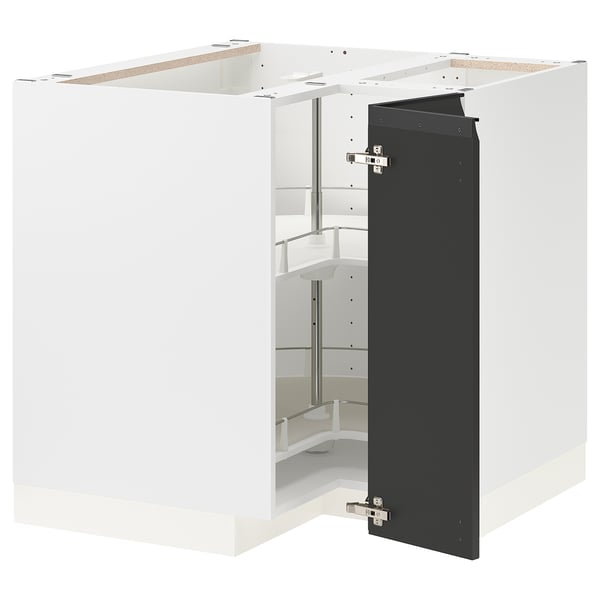 METOD Ab rac cist gir, blanc/Upplöv antracita mat, 88x88 cm