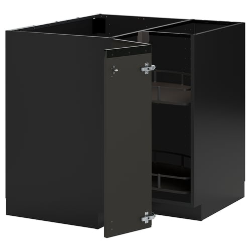 METOD Ab rac cist gir, negre-gris/Upplöv antracita mat, 88x88 cm