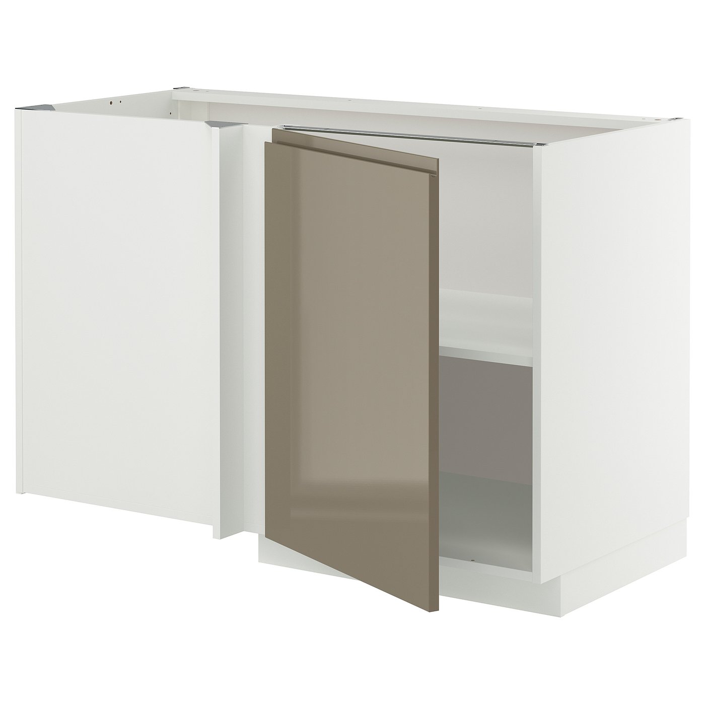 Ikea Rac METOD ab rac llx, blanc/Voxtorp gris fosc marró brillant, 128x68 cm - IKEA