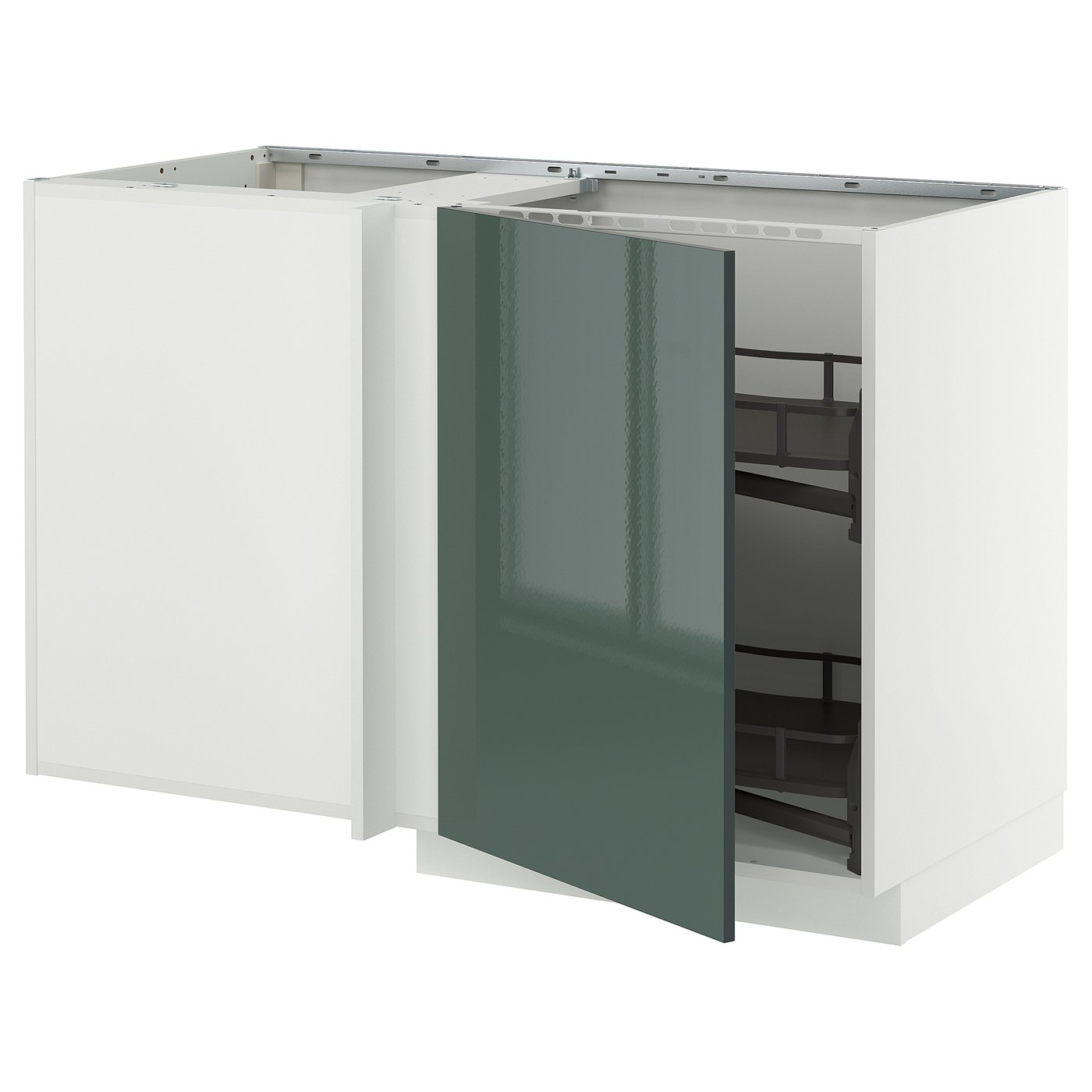 Ikea Rac METOD ab rac xtr, blanc/Kallarp gris fosc verd d'alta lluentor, 128x68 ...