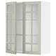 Armari de cuina Ikea METOD amb portes de vidre verd i prestatgeries regulables.