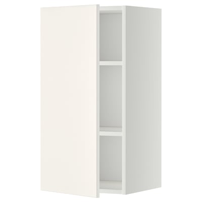 Armari de paret blanc METOD, forma rectangular, disseny senzill amb dos prestatges.