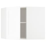 Aquesta imatge mostra un armari de cuina METOD blanc amb dos prestatges. L'armari és rectangular amb un disseny suau i modern.