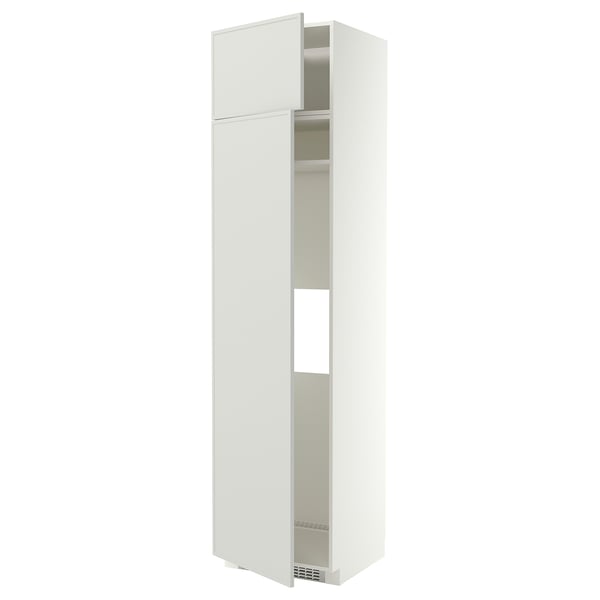 METOD Arm alt frigo/cong+2 clx, blanc/Aspudden gris clar, 60x60x240 cm