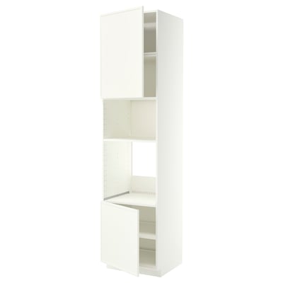 METOD Armari alt electrodom. integrats, blanc/Aspudden blanc mat, 60x60x240 cm