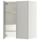 METOD Armari paret extractor+lleixa/porta, blanc/Aspudden gris clar, 60x80 cm