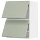 Armaris de cuina ikea METOD de color verd clar de forma rectangular amb ranures verticals.