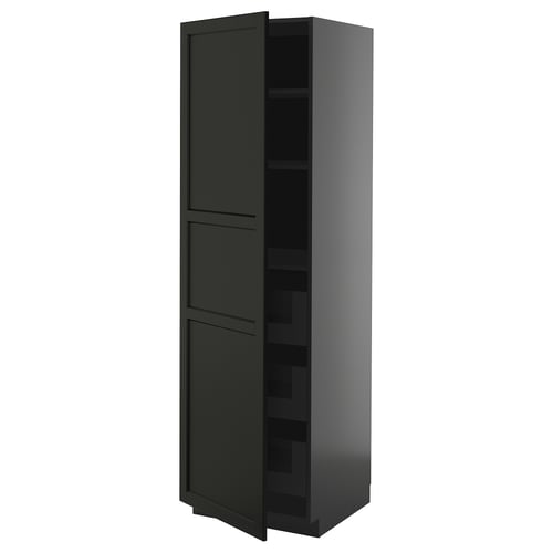 Armari d'emmagatzematge IKEA METOD gris amb 3 prestatges, 2 regulables, 1 lateral obert