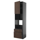 METOD / KNIVSHULT Aa forn/mic 1p/2c, negre-gris/Sinarp marró, 60x60x240 cm
