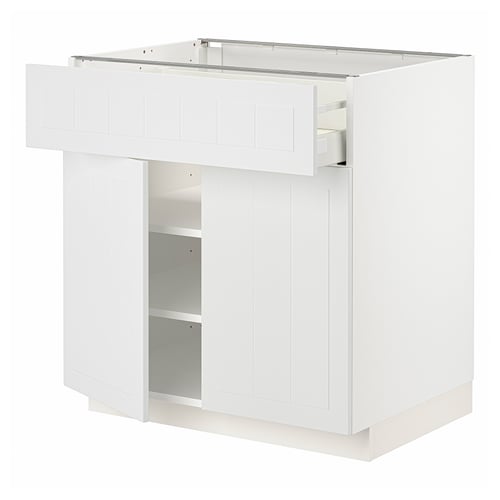 Moble de cuina METOD blanc modern amb calaix i prestatge, disseny elegant i minimalista.