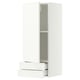 METOD / MAXIMERA Ap 1p/2c, blanc/Aspudden blanc mat, 40x100 cm