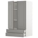 Armari de cuina Ikea METOD, gris, rectangular amb dos calaixos oberts, dues prestatgeries regulables.