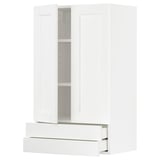 Armari de cuina METOD blanc amb 2 portes, prestatgeria, calaixos. Disseny modern, superfícies llises.