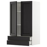 Moble de cuina METOD, freixe tenyit de negre, rectangular amb 2 portes i 2 calaixos, disseny modern.