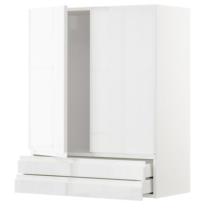 Moble de cuina METOD: blanc brillant, rectangular, de disseny modern amb tiradors elegants.