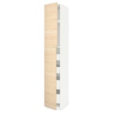 Moble de cuina METOD amb portes de freixe de llum askersund, unitat blanca.