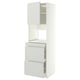 METOD / MAXIMERA Armari alt micro 1porta/3calaixos, blanc/Aspudden gris clar, 60x60x200 cm
